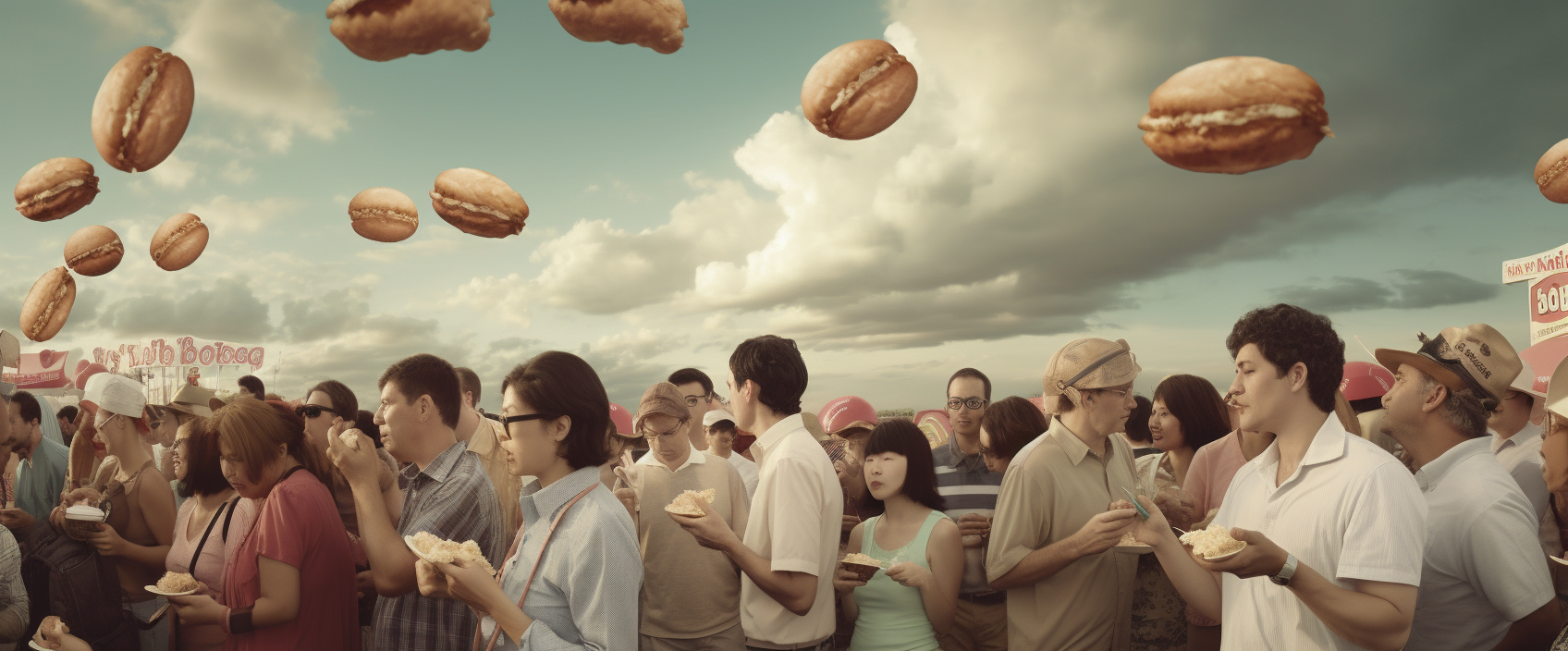 Australian people eating fried chicken line