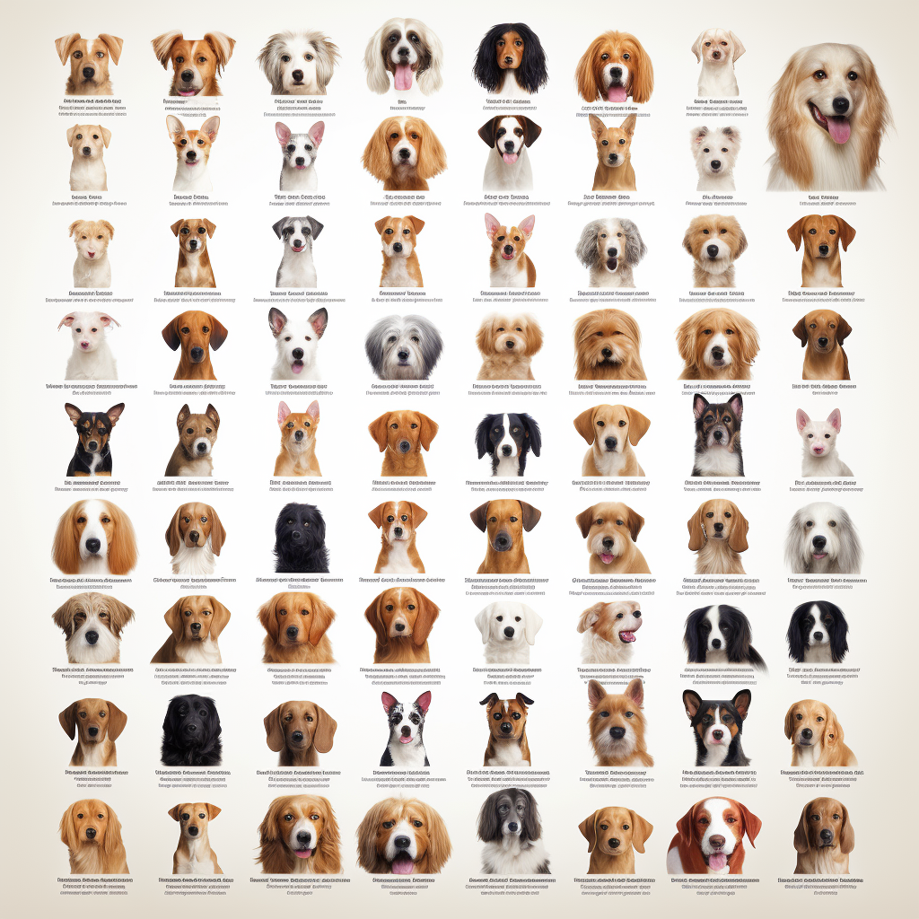 Australian Popular Dog Breeds Chart Illustration