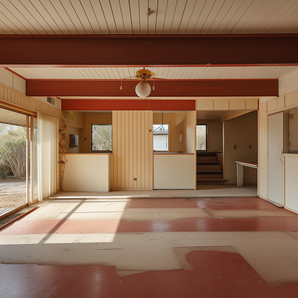 Empty 70s Australian House Interior