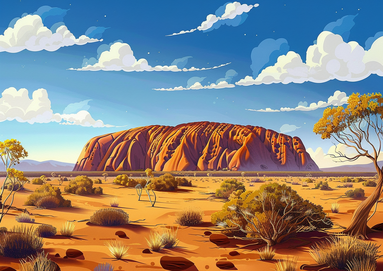 Australian Uluru Kata Tjuta Painting