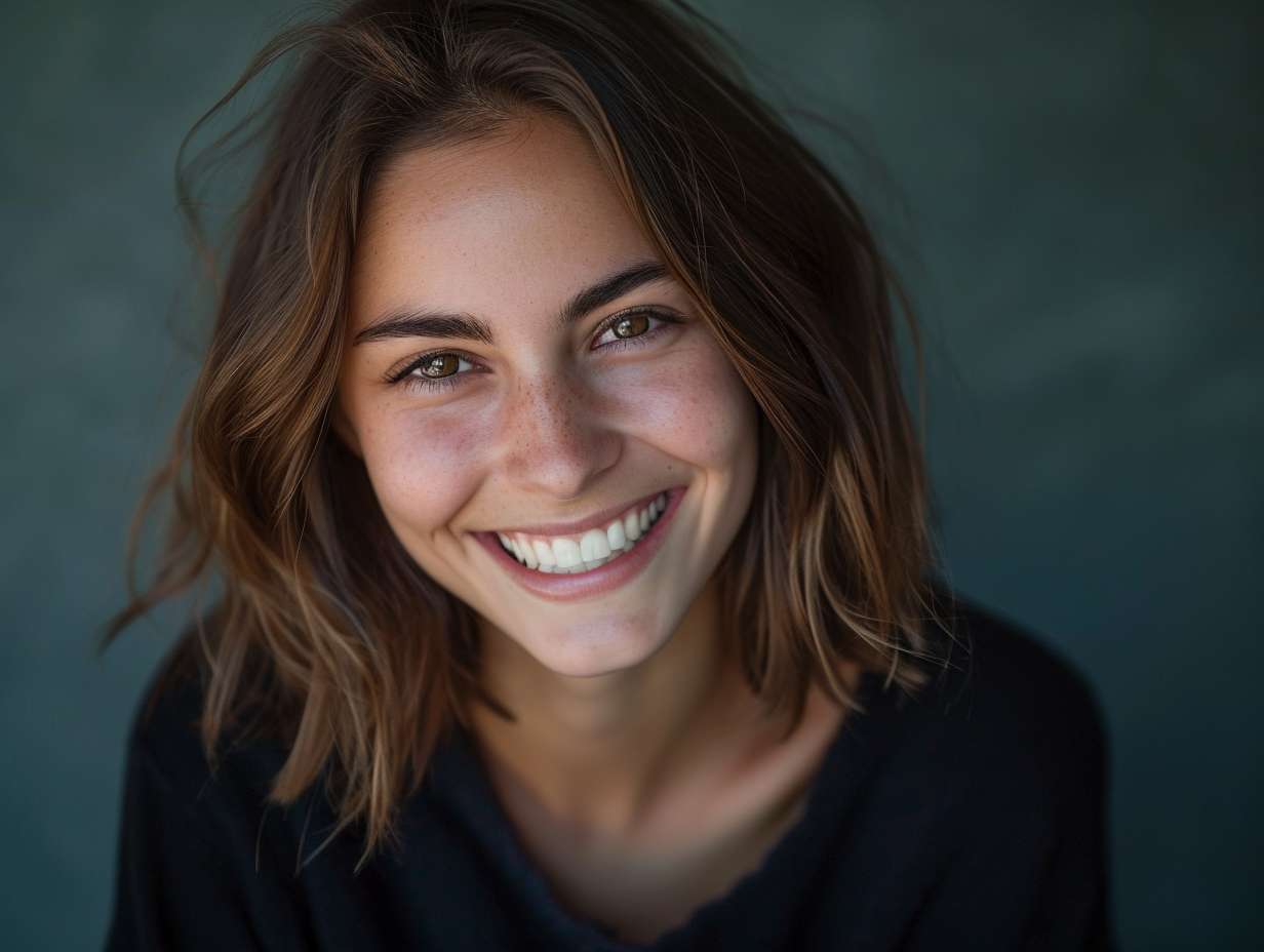 Australian Female Professional Brown Hair Great Smile