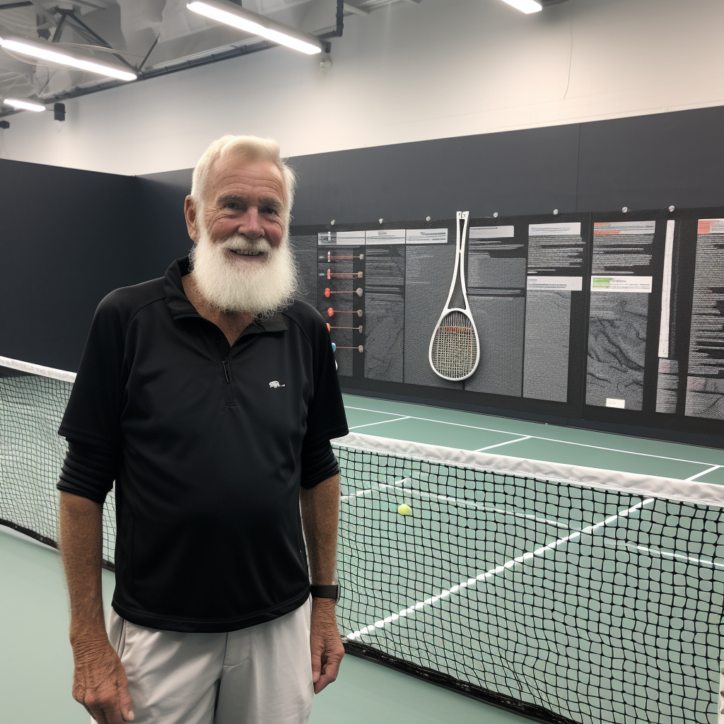 Older white man at Australian Open