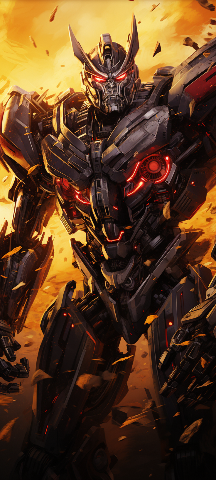 Autobot in an epic illustration