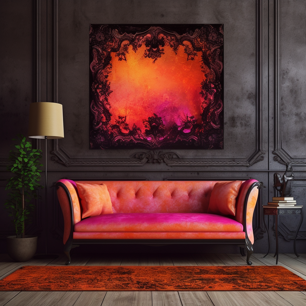 Vivid autumn grunge upholstery rug