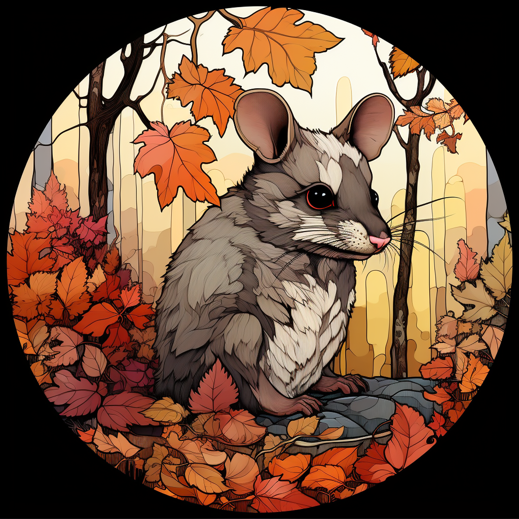 Exquisite Glis Glis Artwork in Autumn Forest