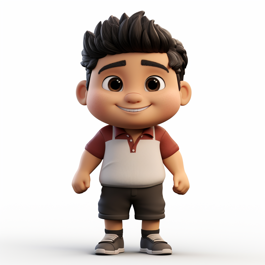 3D Avatar with short wavy hair