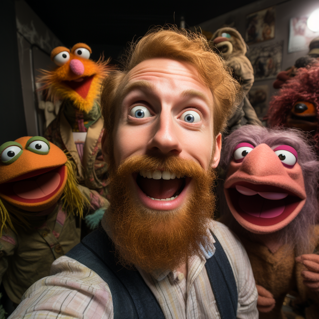 Selfie of Average D&D Player as Muppet