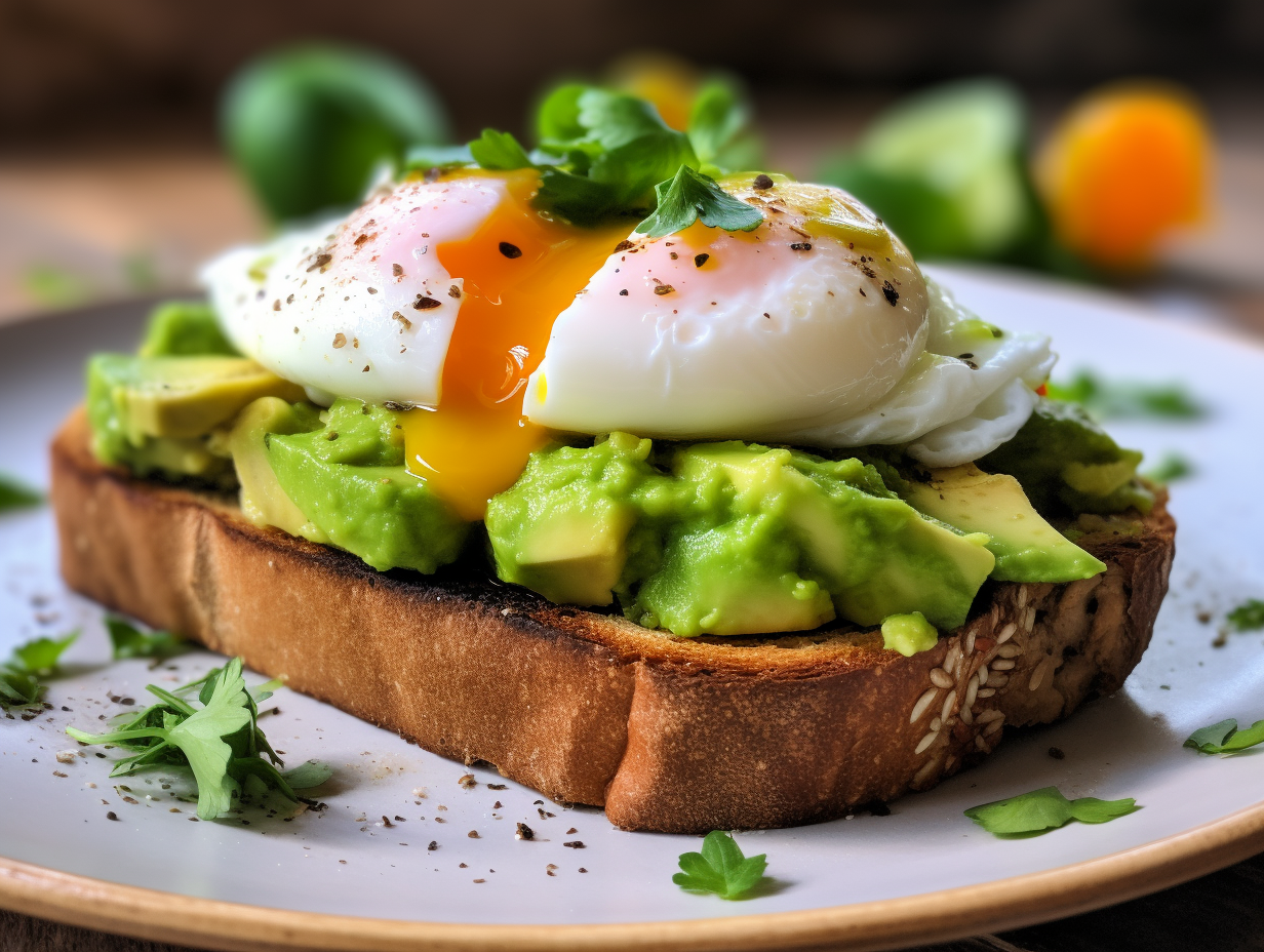 Avocado Toast on White Plate