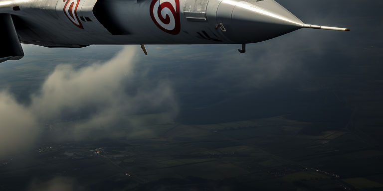 Avro Vulcan strategic bomber in action