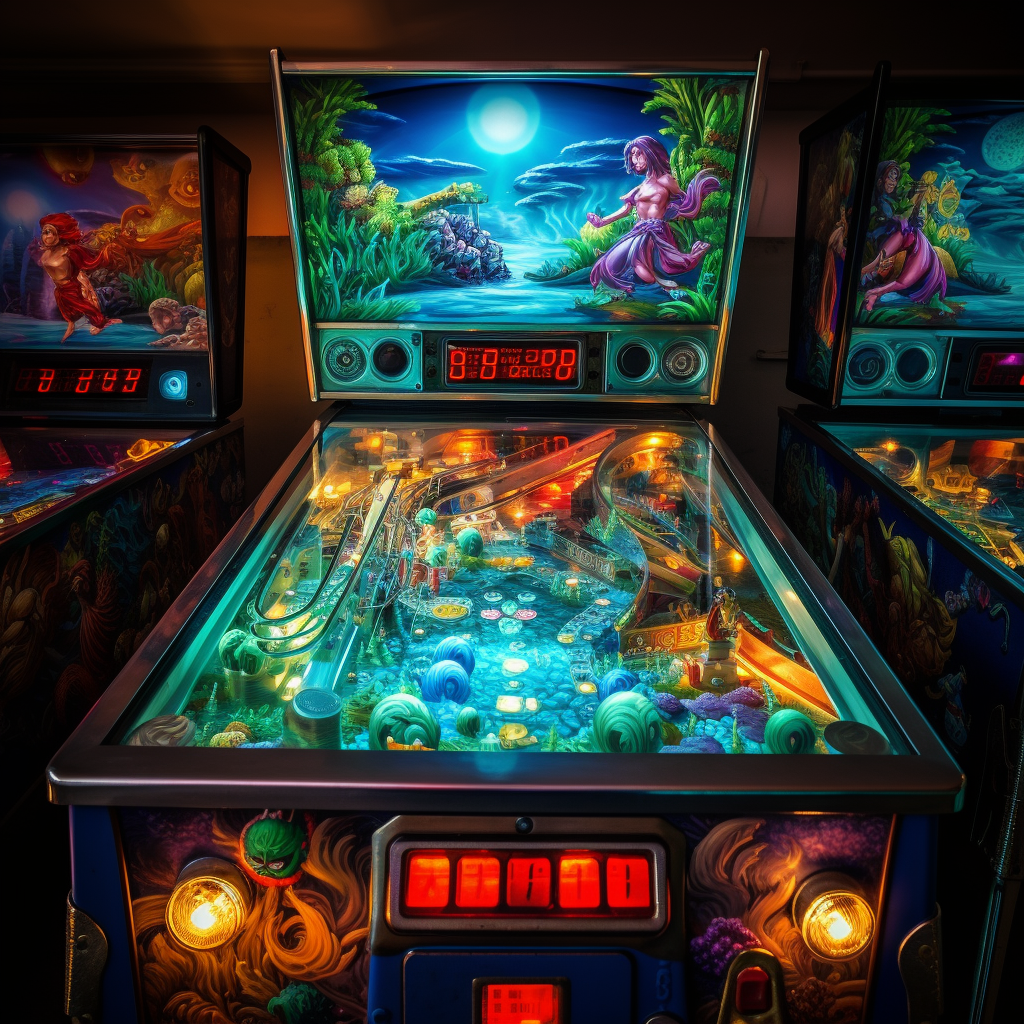 Pinball machine inspired by The Little Mermaid