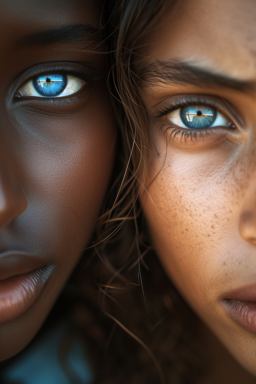 Ethiopian-Somali Supermodels Santorini Close-up