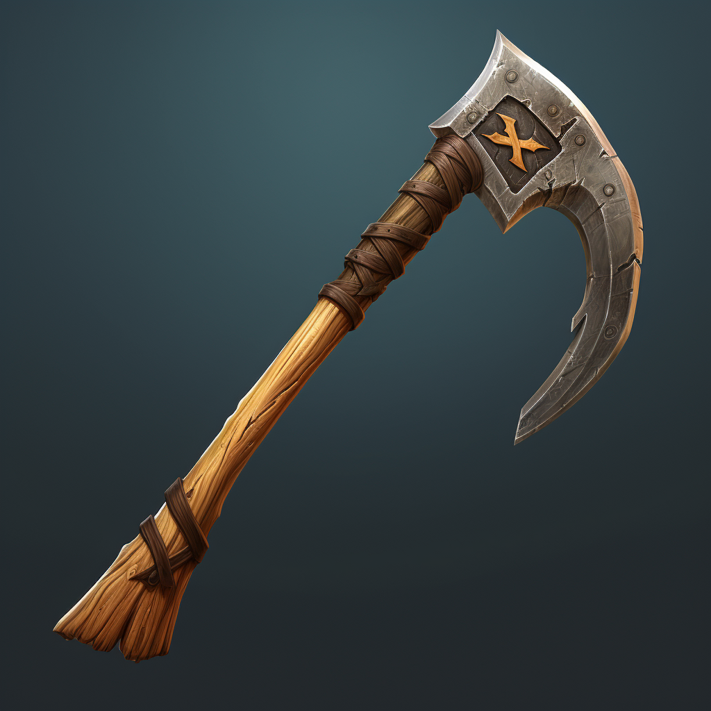 An axe in a forest