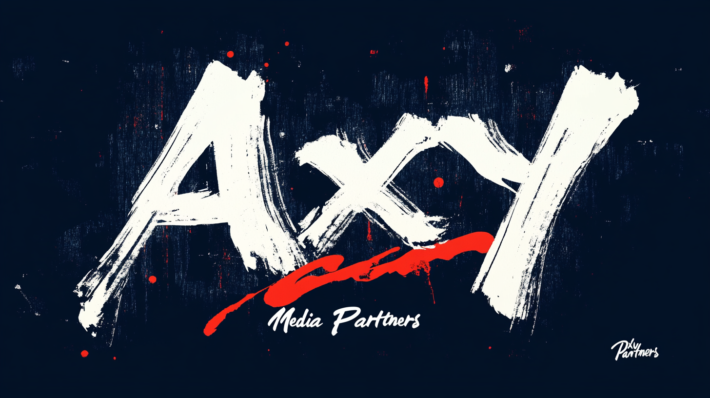 Axy logo media partners design