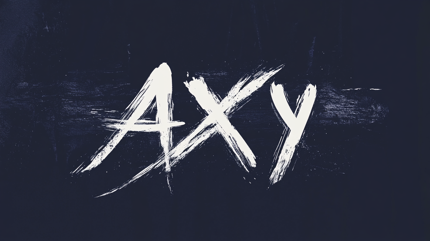 Strong navy Axy logo design