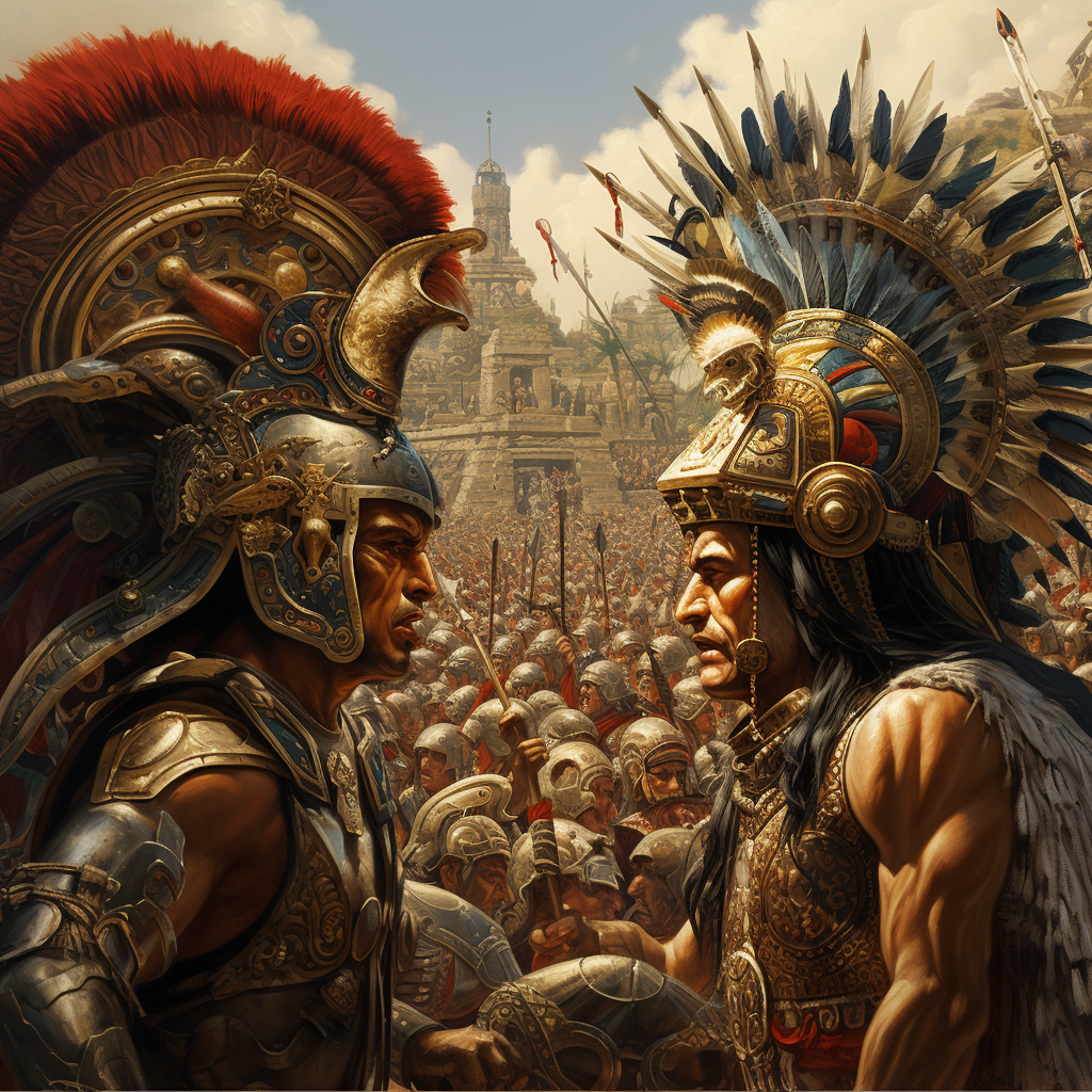 Aztecs and Romans in Battle