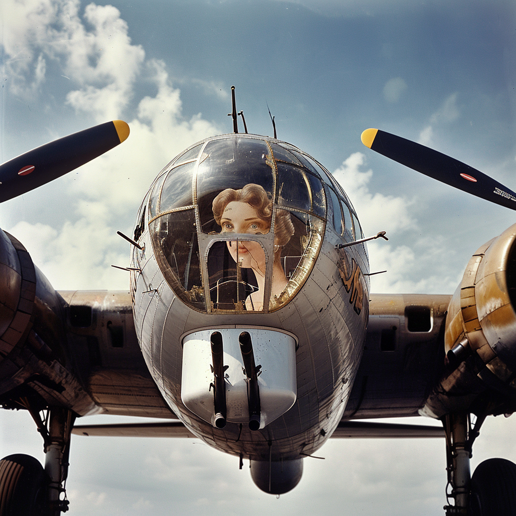 B-24 plane with creative nose art