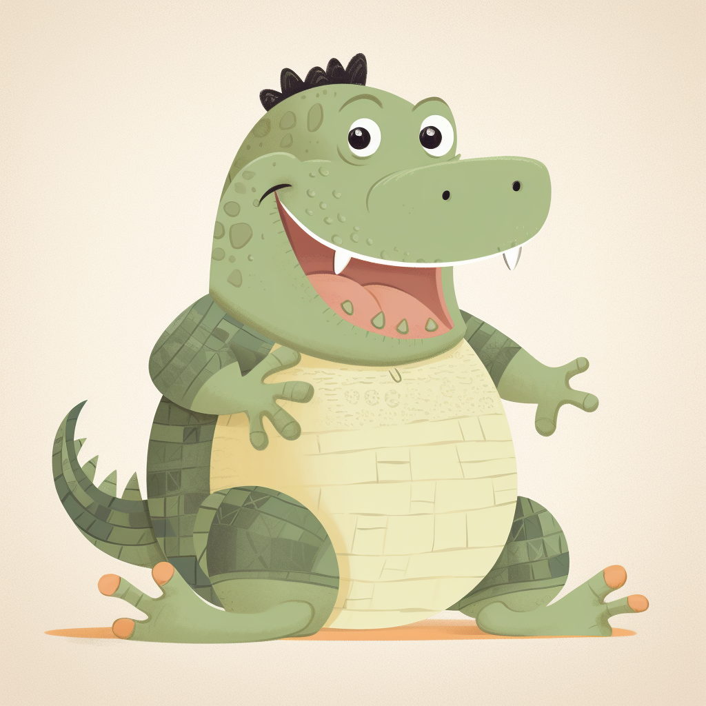 Cute baby with alligator pudgy arms