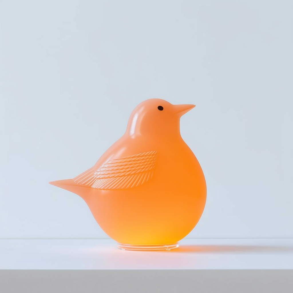 Cute colorful baby bird lantern