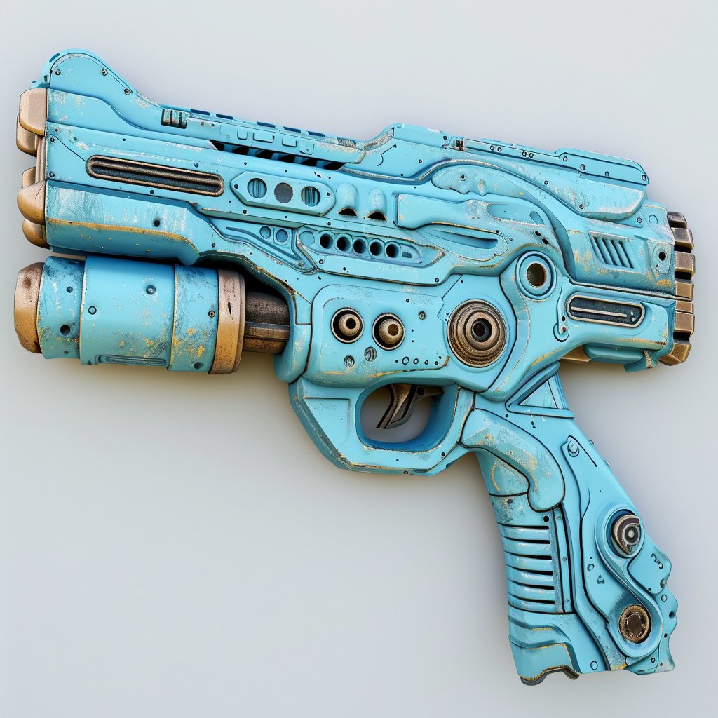 Baby Blue Pump Shotgun with Sci-Fi Style