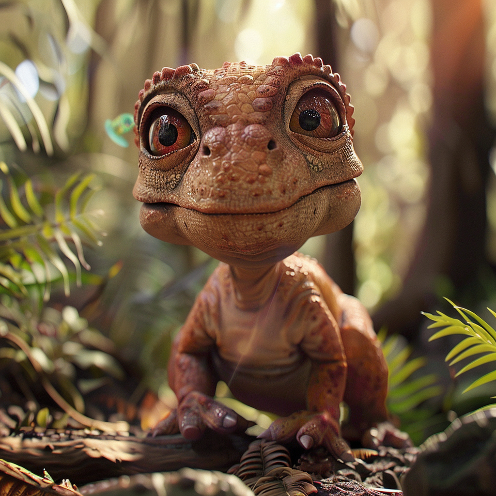 Cute baby dinosaurs character