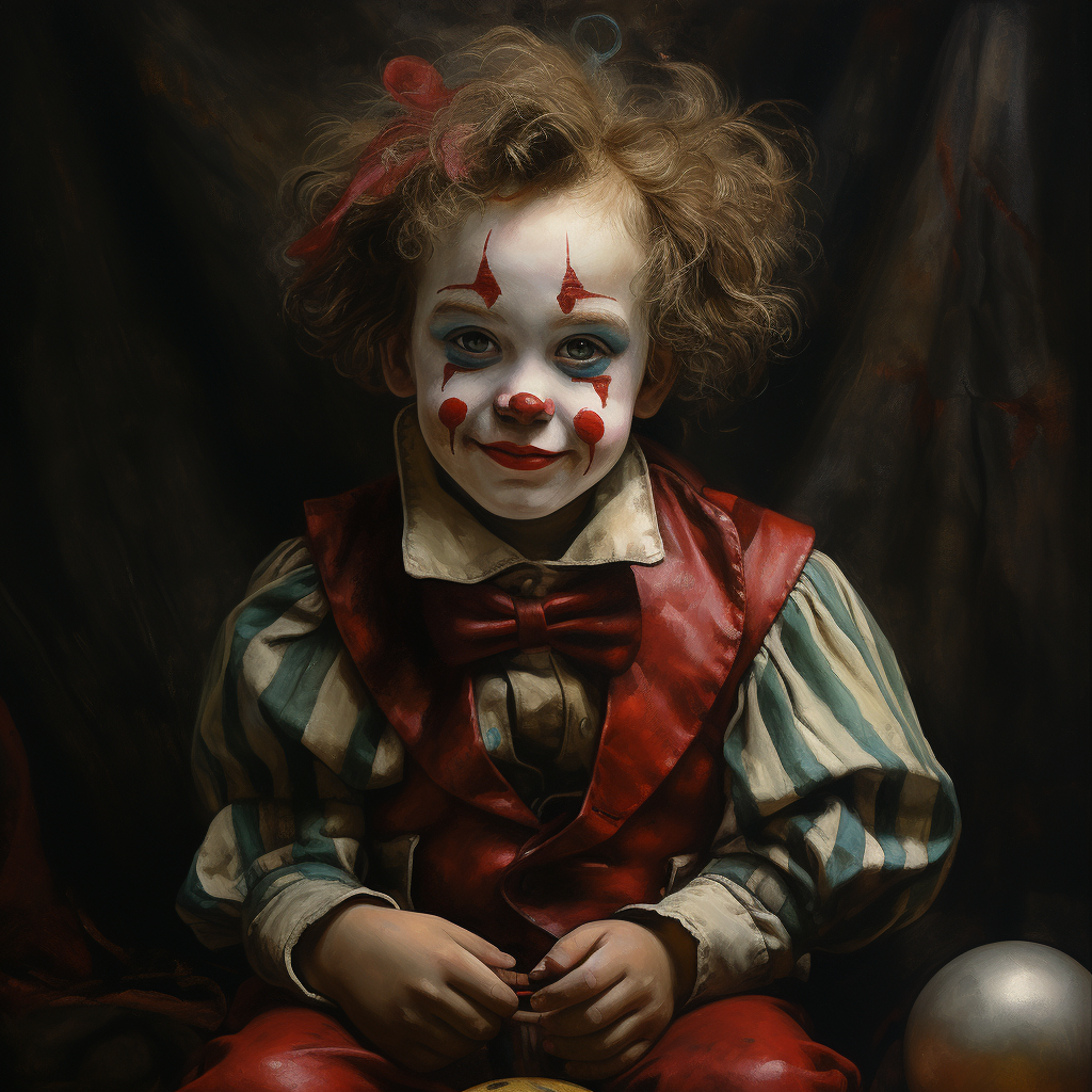 Adorable baby joker in lost circus