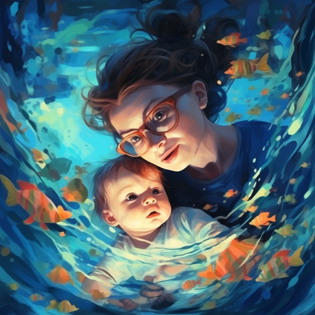 Baby Kid Mother Swim