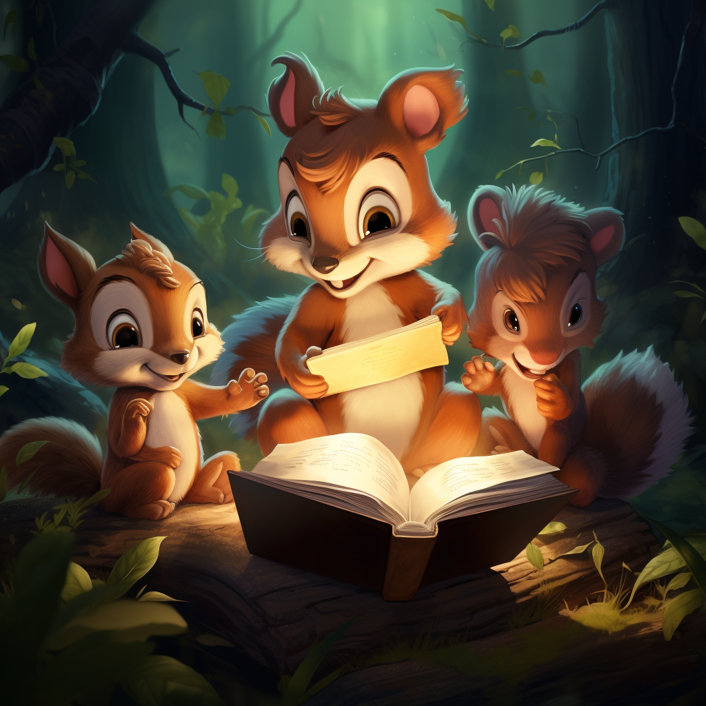 Baby squirrel teaches animal friends about the Bible