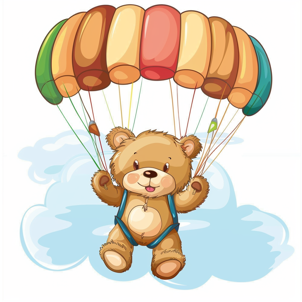 Adorable baby teddy bear clipart