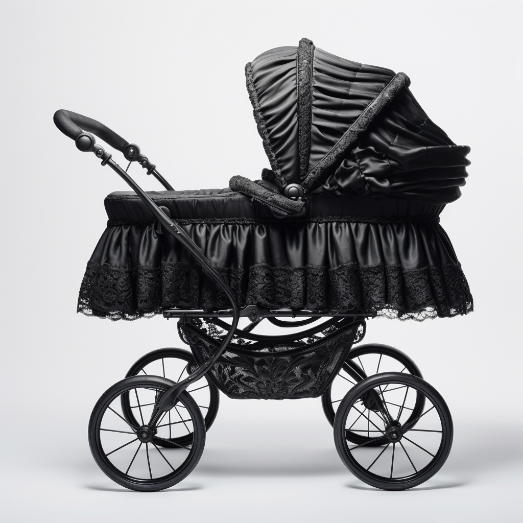 Black High Fashion Baby Trolley