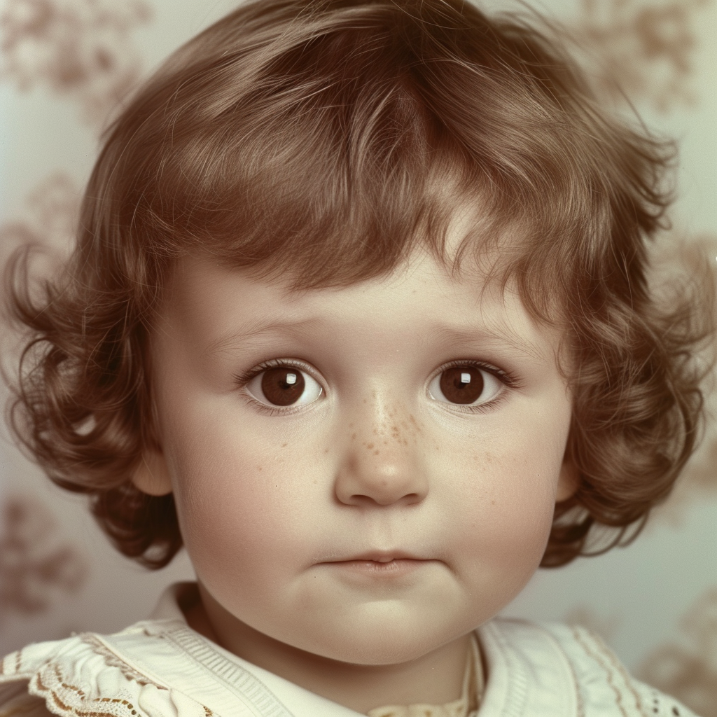 Portrait of Baby Coy Ann Richardson in Winter Backyard