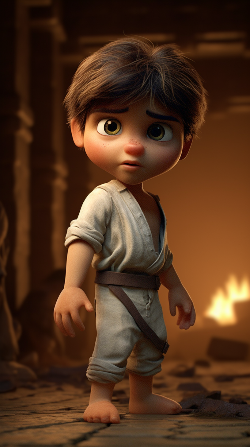 Baby Tom Cruise Cartoon in The Mummy