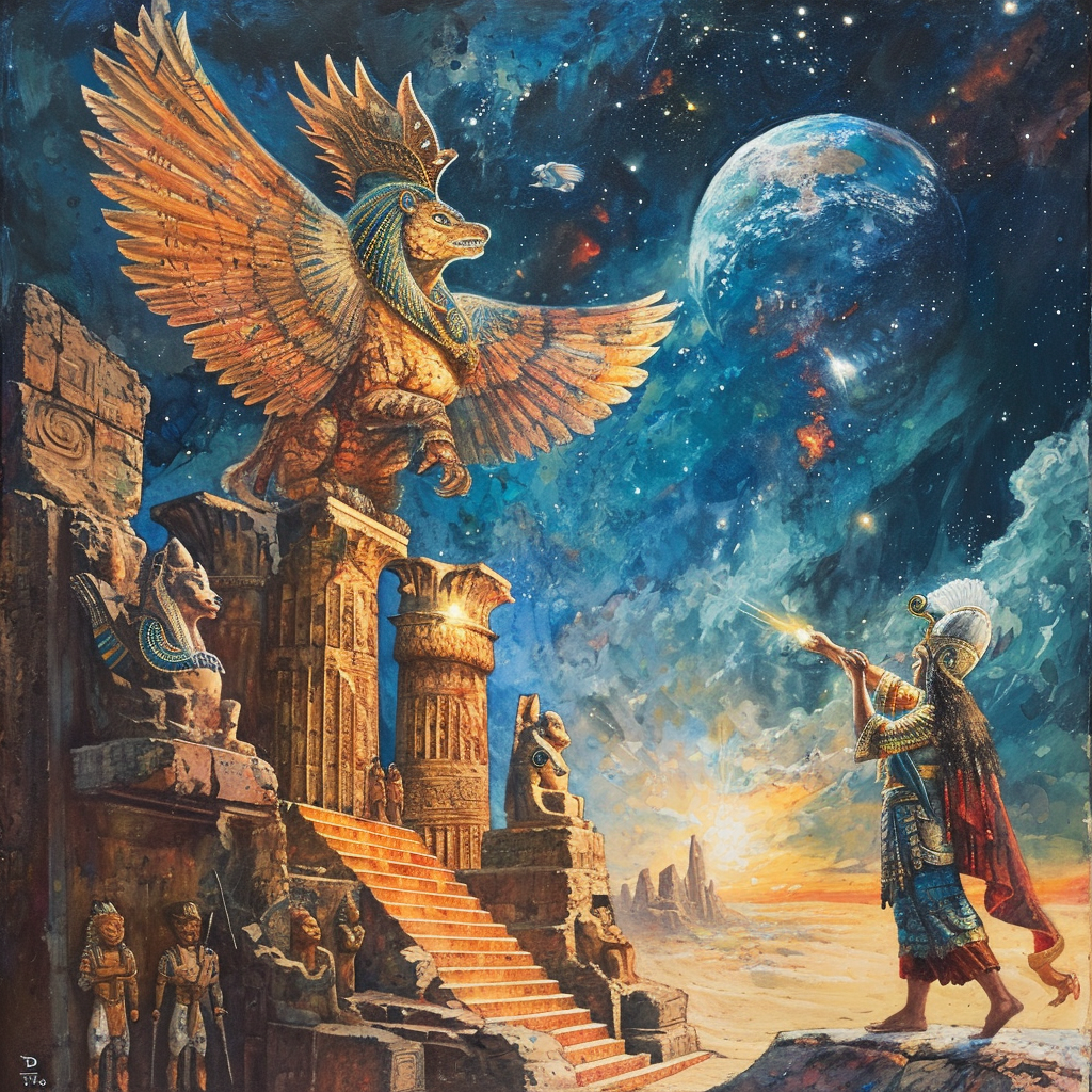 Ancient Babylonian gods in cosmogony