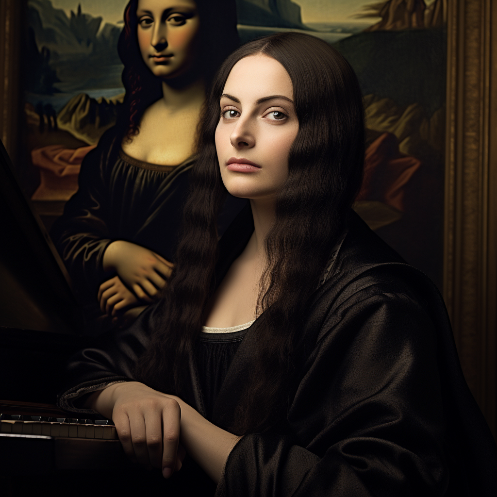 J.S. Bach transforming into Mona Lisa