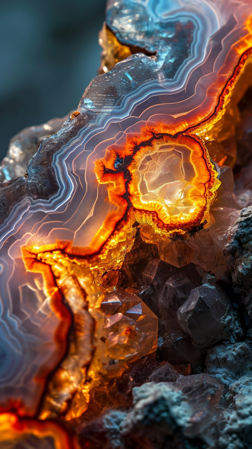 Backlit Chalcedony in Stunning Macro Shots