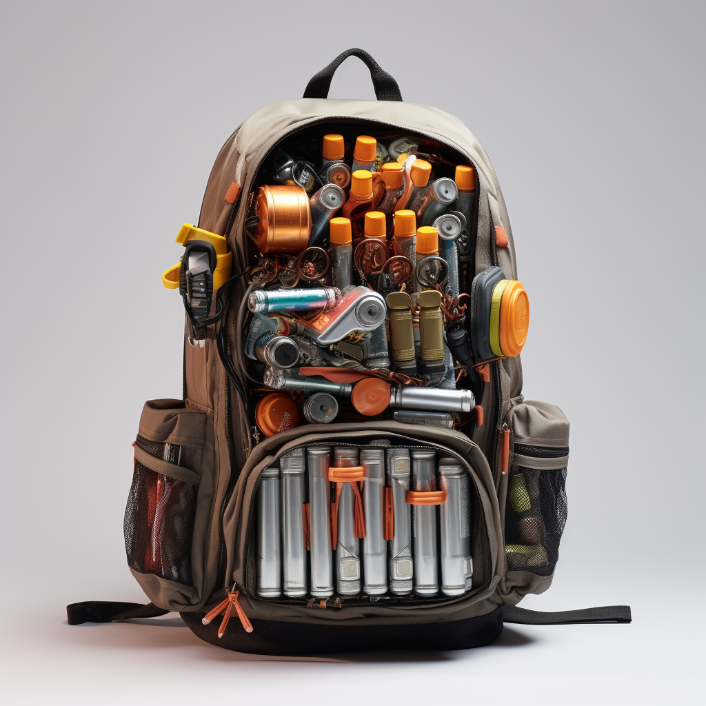 Backpack with AAA Batteries