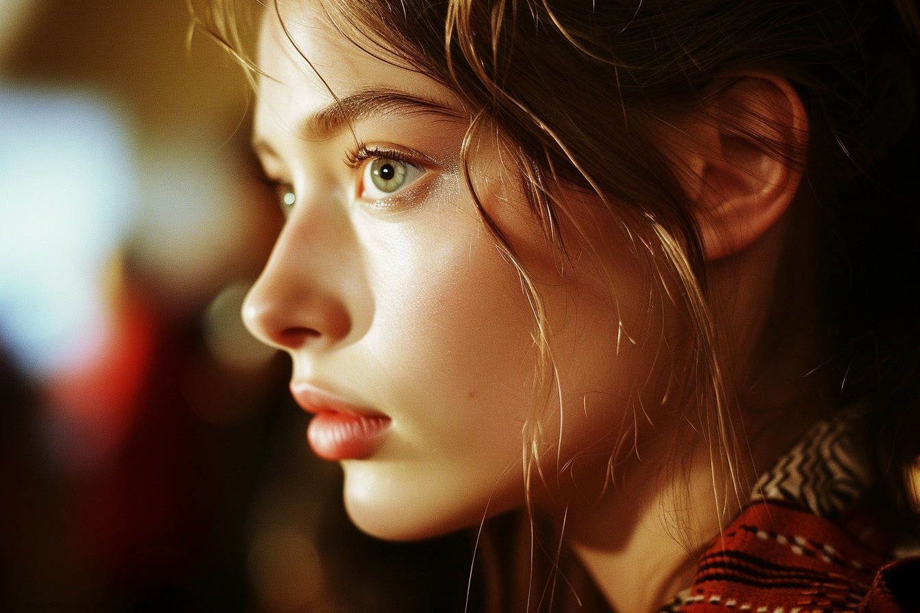 American female model backstage Gucci show