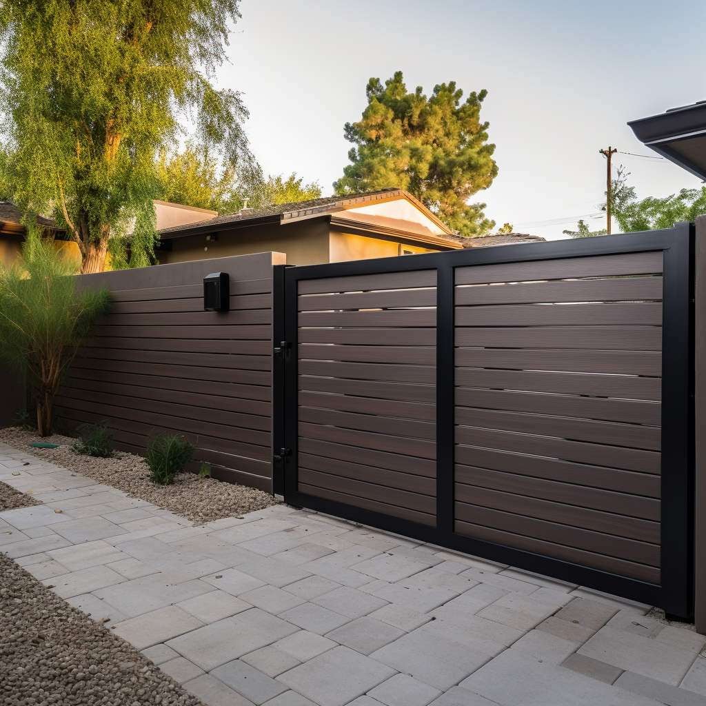 Beautiful WPC Fence and Door for Backyard