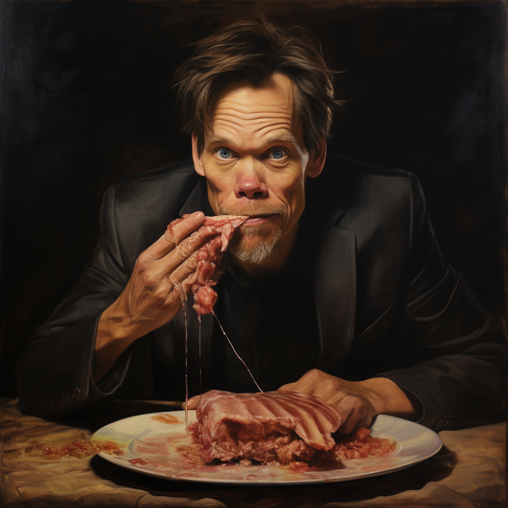 Bacon eating Kevin Bacon image