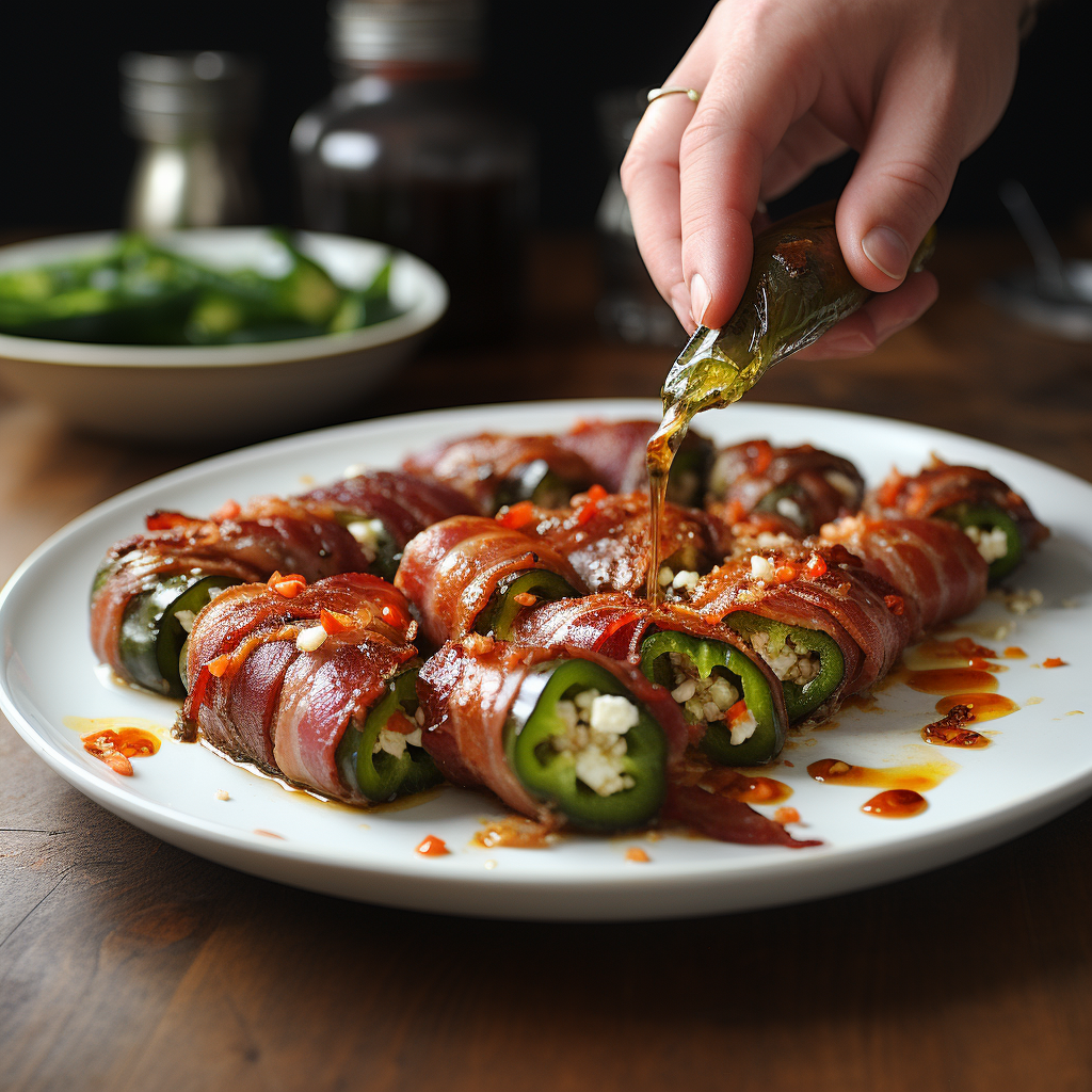 Tempting bacon-wrapped jalapeños