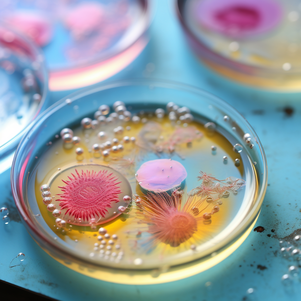 Bacteria on Petri Dish