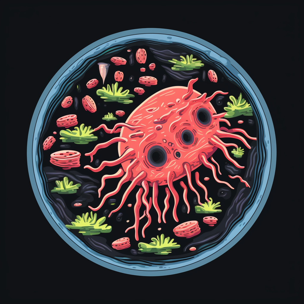 Illustration of bacteria survival guide