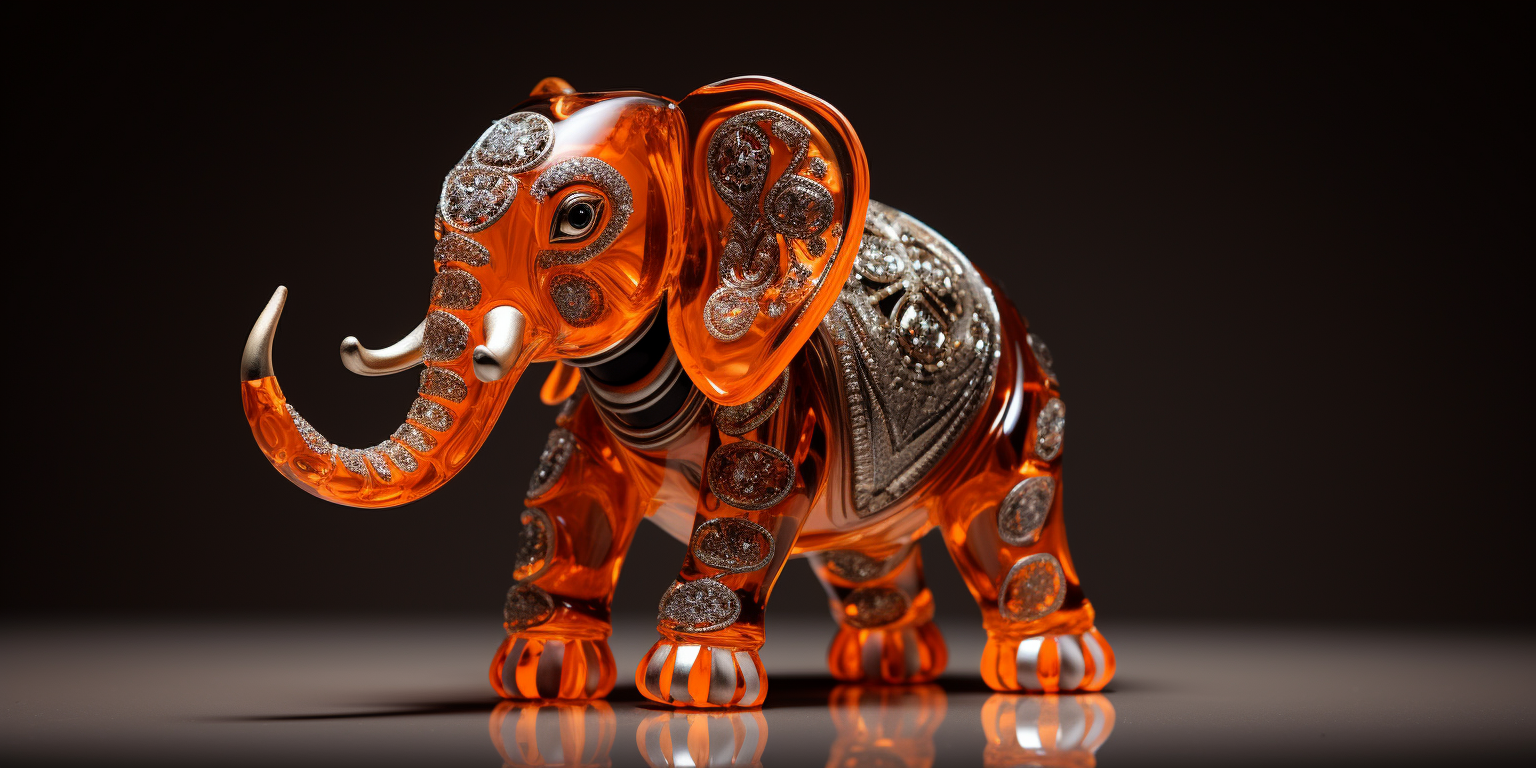 Elephant rings in warm orange color