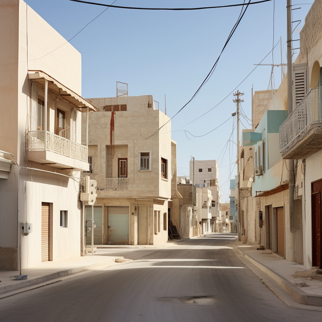 Bahrain street night scene photography