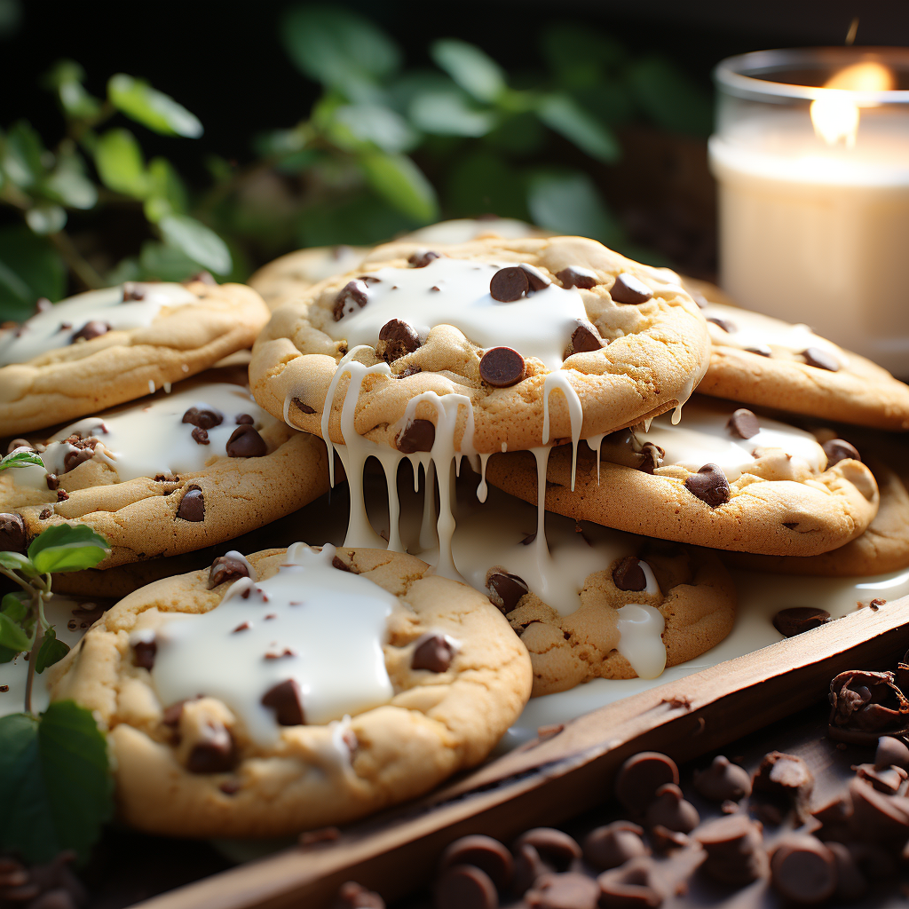 Baking delicious homemade cookies