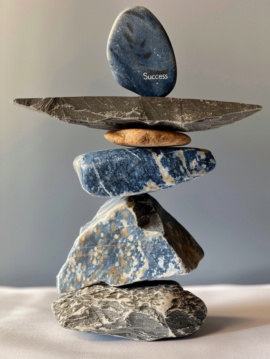 Balance Stones Quote Success Harmony