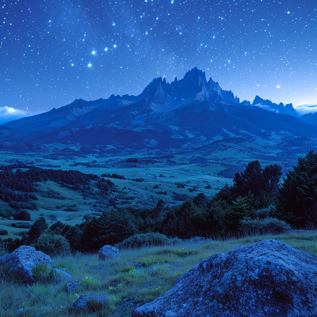 Beautiful Night View of Bale Mountains