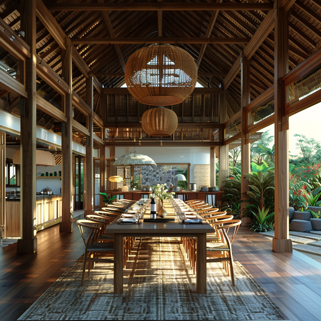 Bali Style Dining Room Interior Design