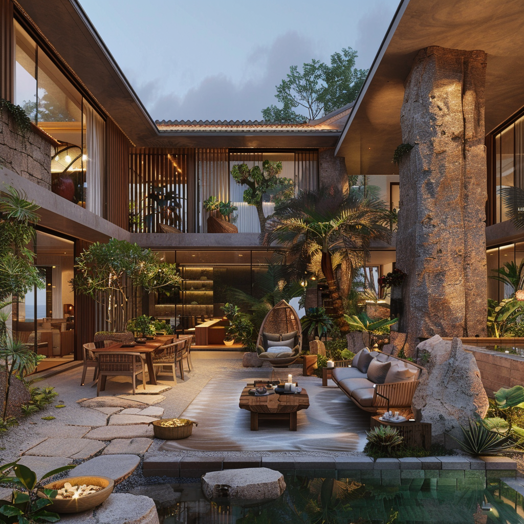 Bali Style House Facade Design