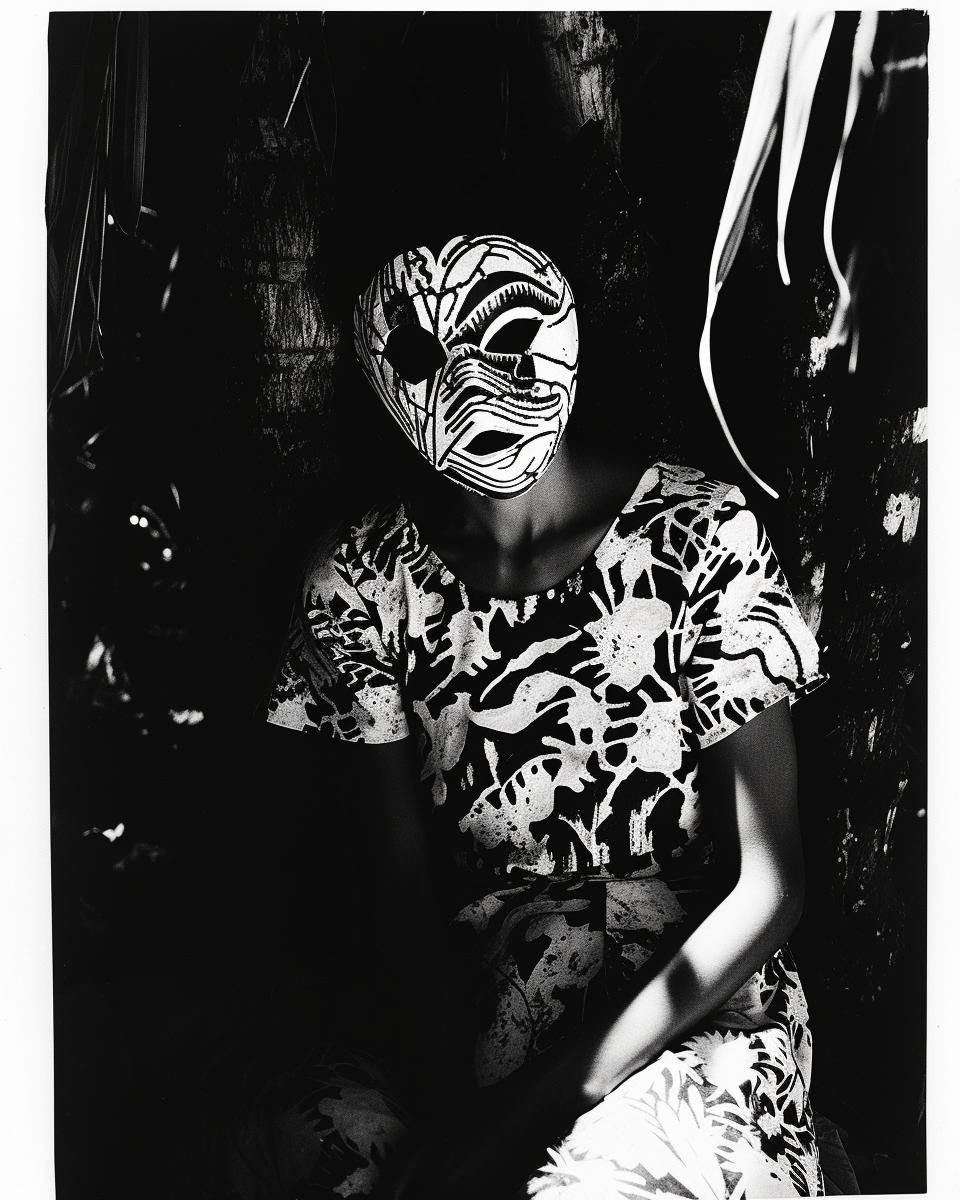 Balinese Masked Indonesian Woman Presence