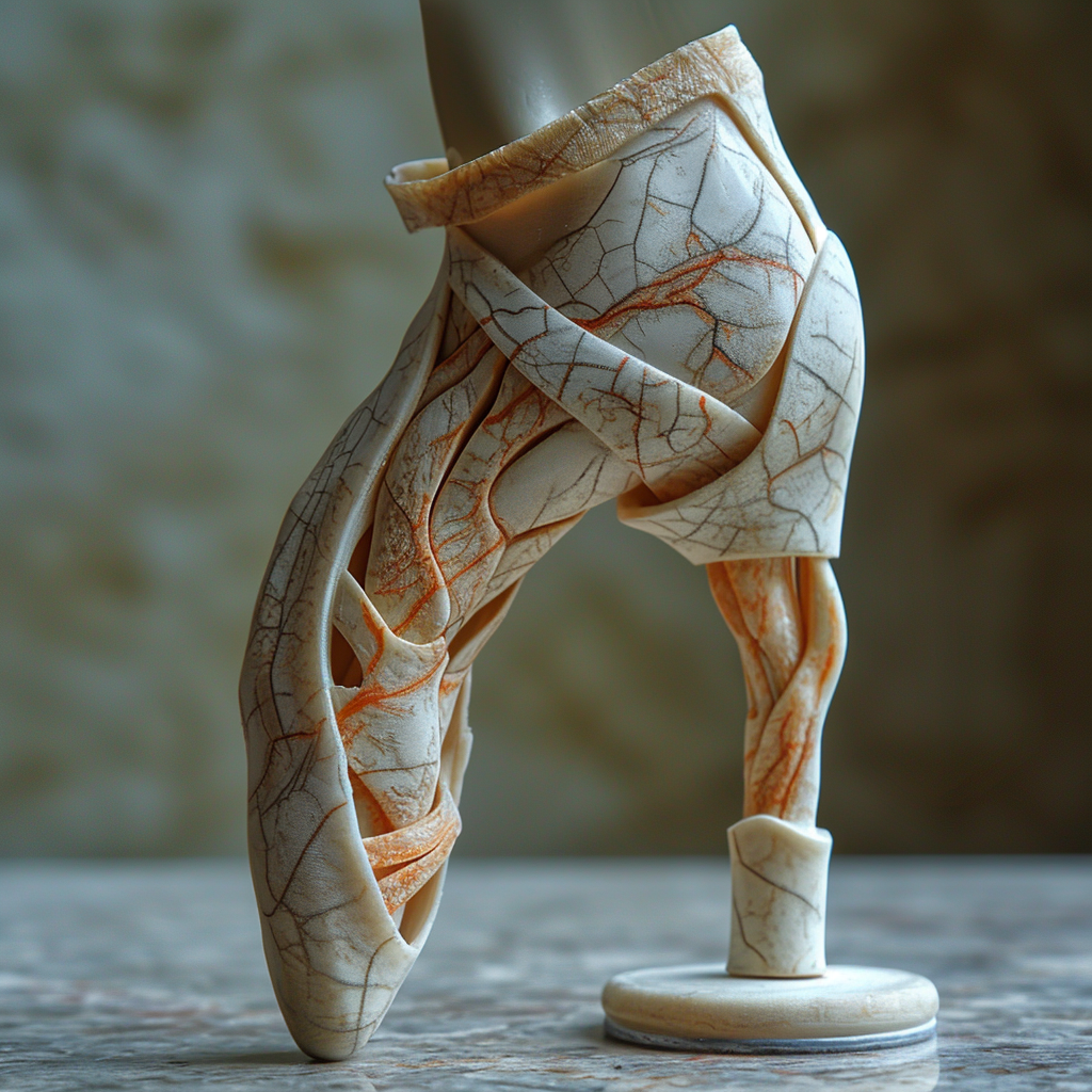 Ballet Dancer Pointe Shoe in Moebius Style